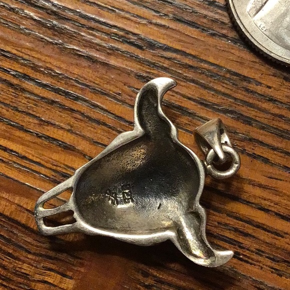 Sterling onyx western pendant - Picture 2 of 2